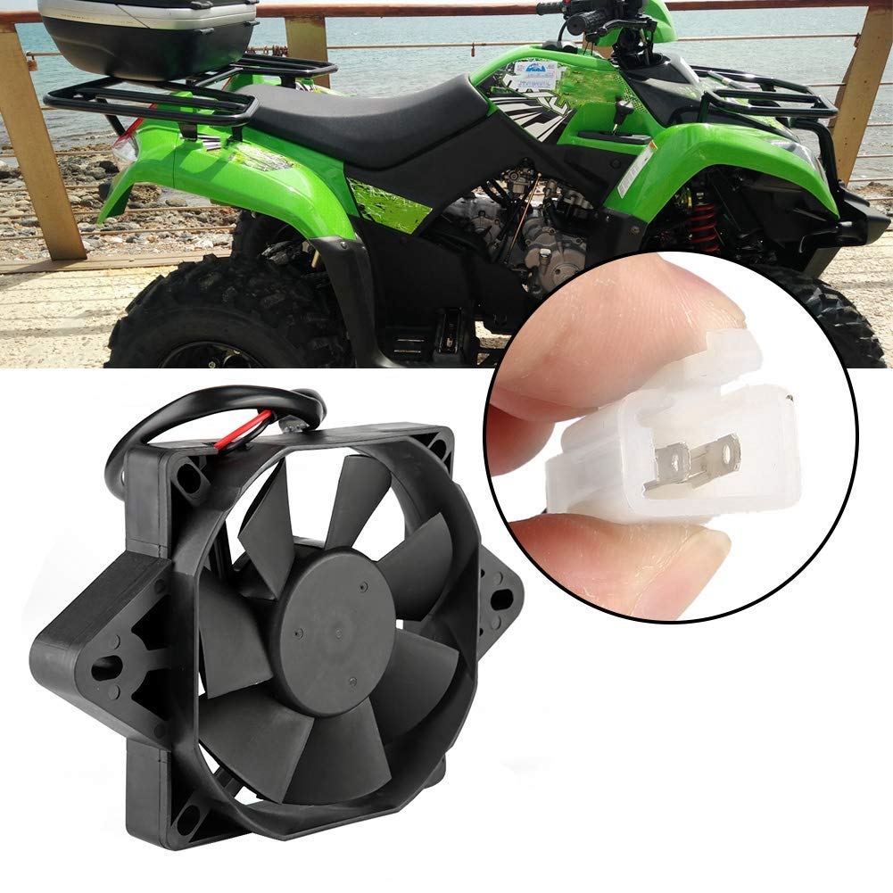 Acouto Motorcycle Radiator Fan Electric Engine Cooling Fan 12V ATV Cooling Fan Radiator Universal for Motorcycle ATV Go Kart Qua