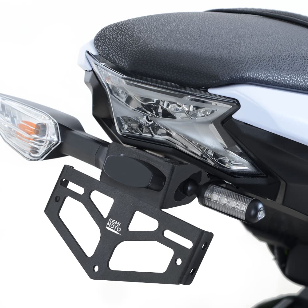 KEMIMOTO Compatible with 2023 2022 2021 Ninja 650 Fender Eliminator Compatible with Z650 ZX650 Ninja 650 License Plate Bracket N