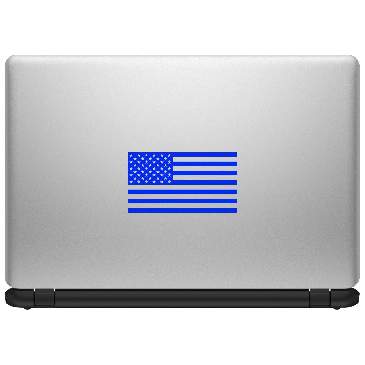 Hill Country Vinyl American US Flag Vinyl Decal Sticker - 7.5in x 4.2in, Matte Blue for Laptop/Car/Truck/Window/Bumper
