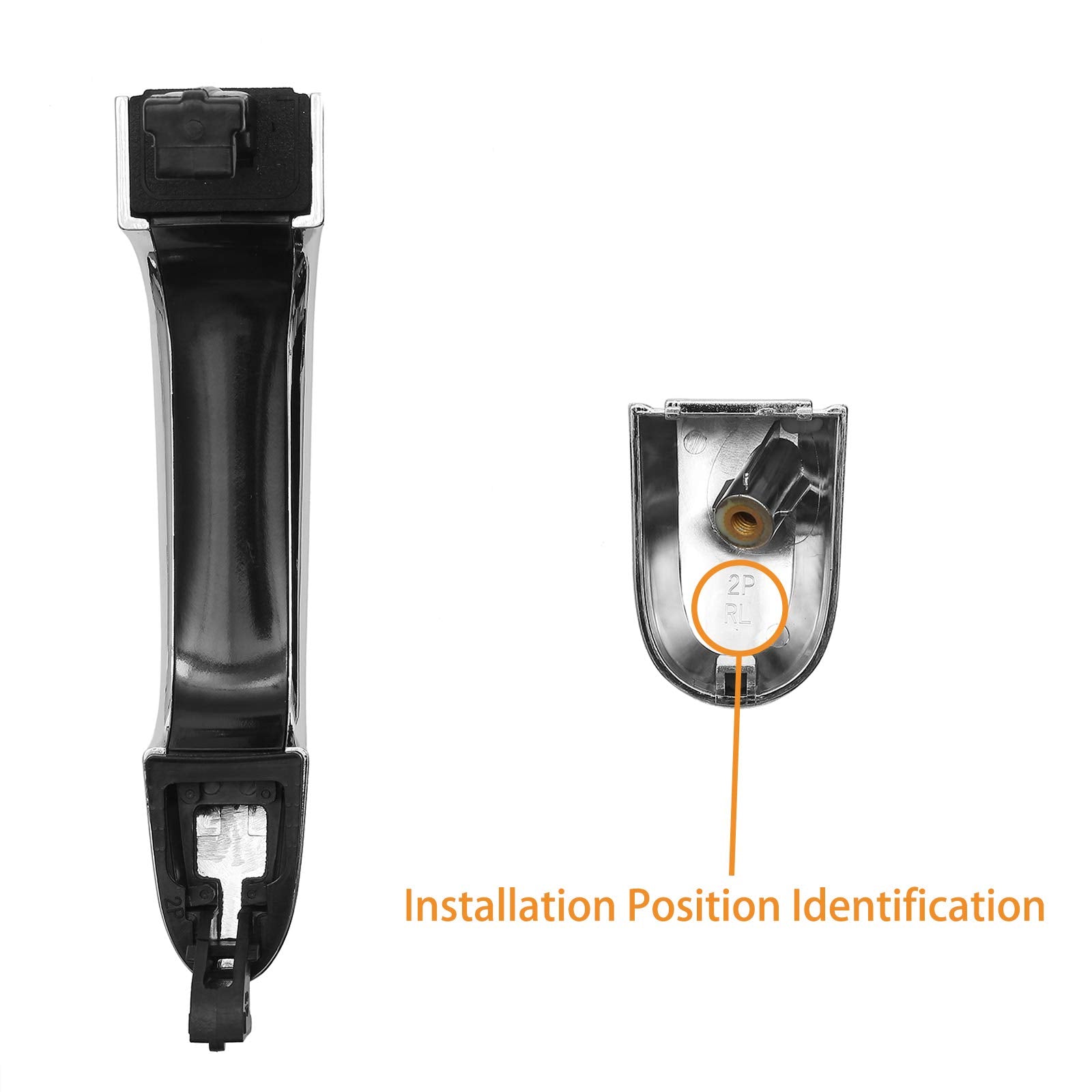 Gledewen Exterior Door Handle Rear Left Driver Side | Replacement For 2011-2015 Kia Sorento | Replaces# 836522P010, 826512P010