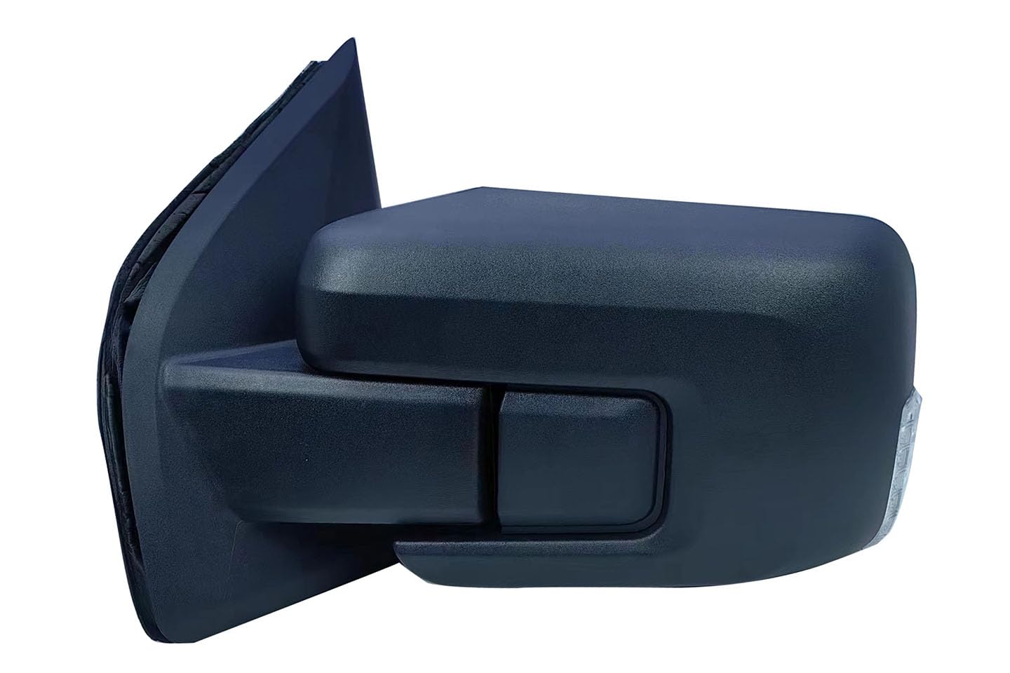 Replacement Driver Left Side Door Mirror Textured Cover Manual Folding With Blinker And Power Adjust With Heated Glass And Blis