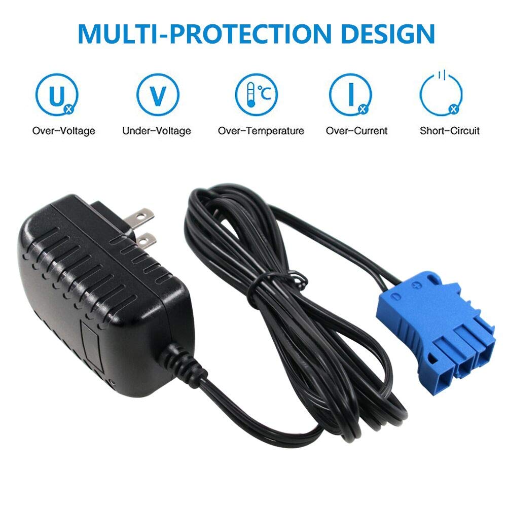 HZPOWEN 12V Battery Charger for Peg Perego John Deere & Polaris Ride On Cars - Blue Replacement Power Model SFN120100CH