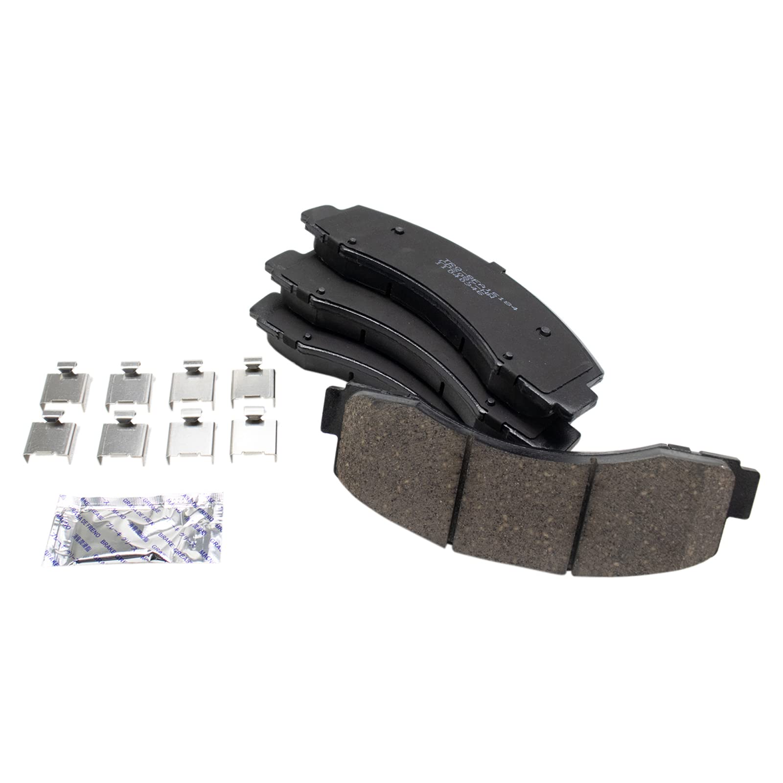 Trq Front Brake Pad & Rotor Kit Brake Pads Brake Rotor Ceramic Vented Premium G-Coated Compatible With 2018-2020 Ford Expedition