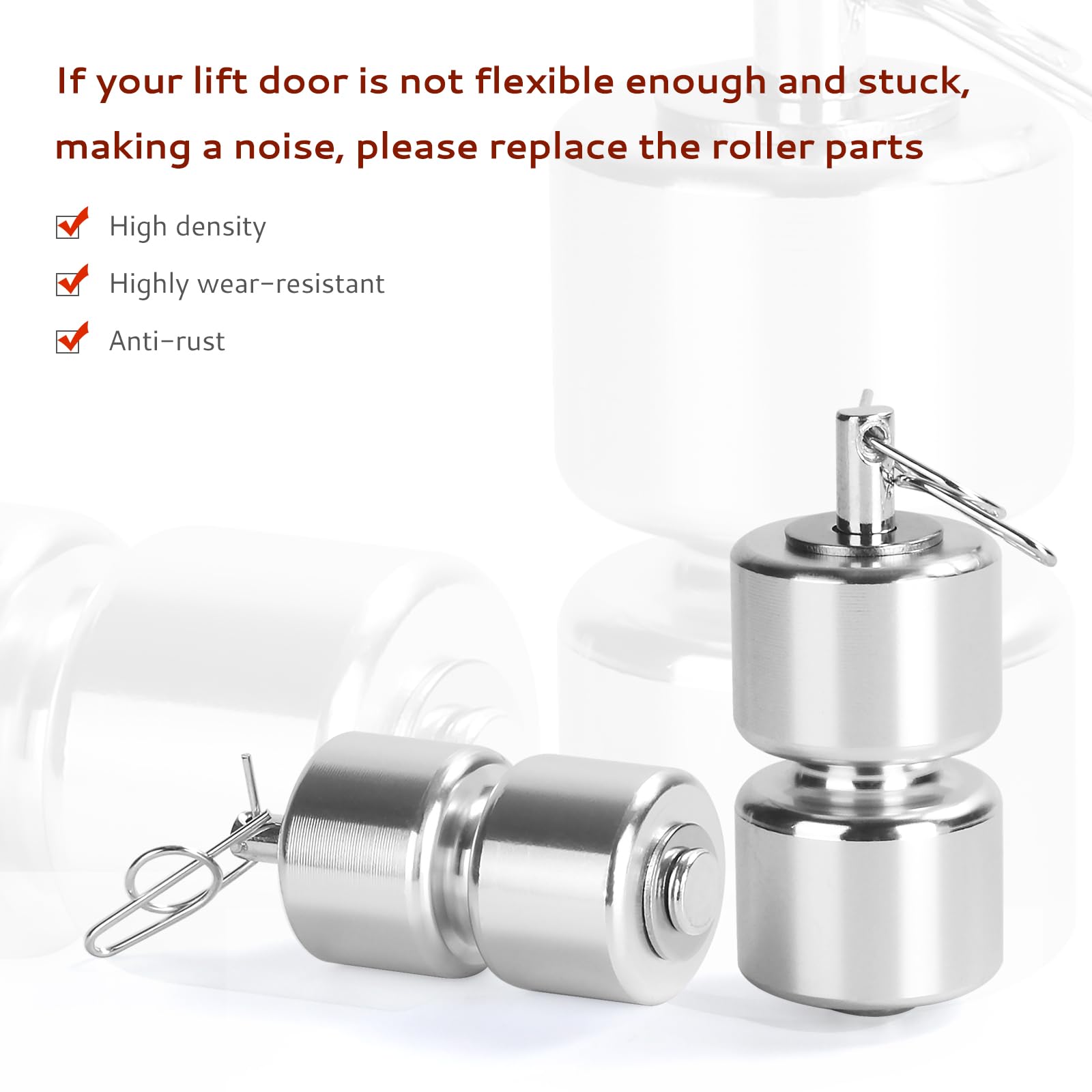 Creative.c 2Pcs Lift Cable for Gorilla Lift Trailer Gate Assist with 4Pcs Aluminum Rollers, Alloy Steel, Easy Installation
