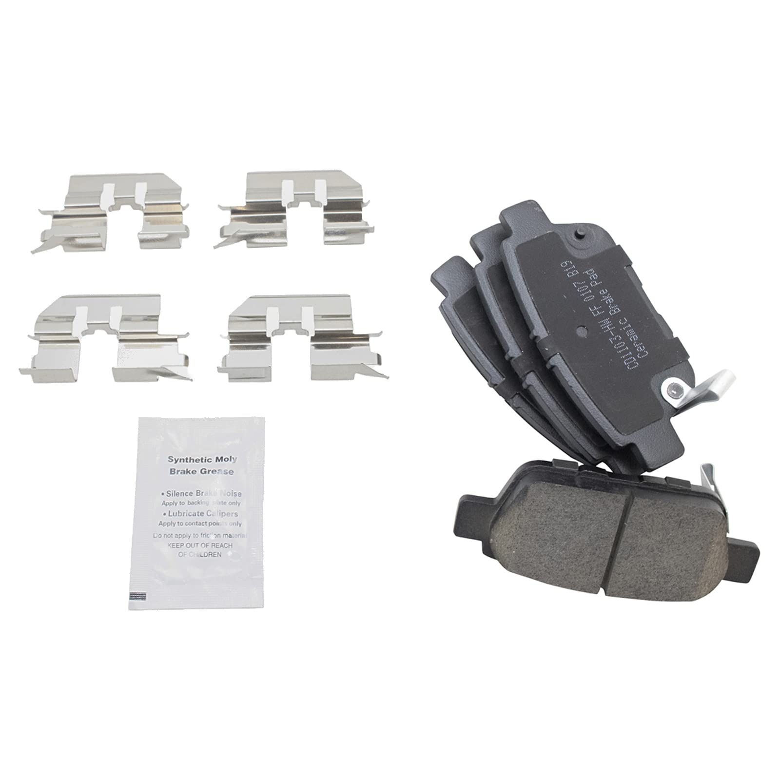 Trq Rear Brake Pad & Rotor Kit Brake Pads Brake Rotor Parking Brake Shoe Set Ceramic Compatible With 2009-2014 Acura Tl