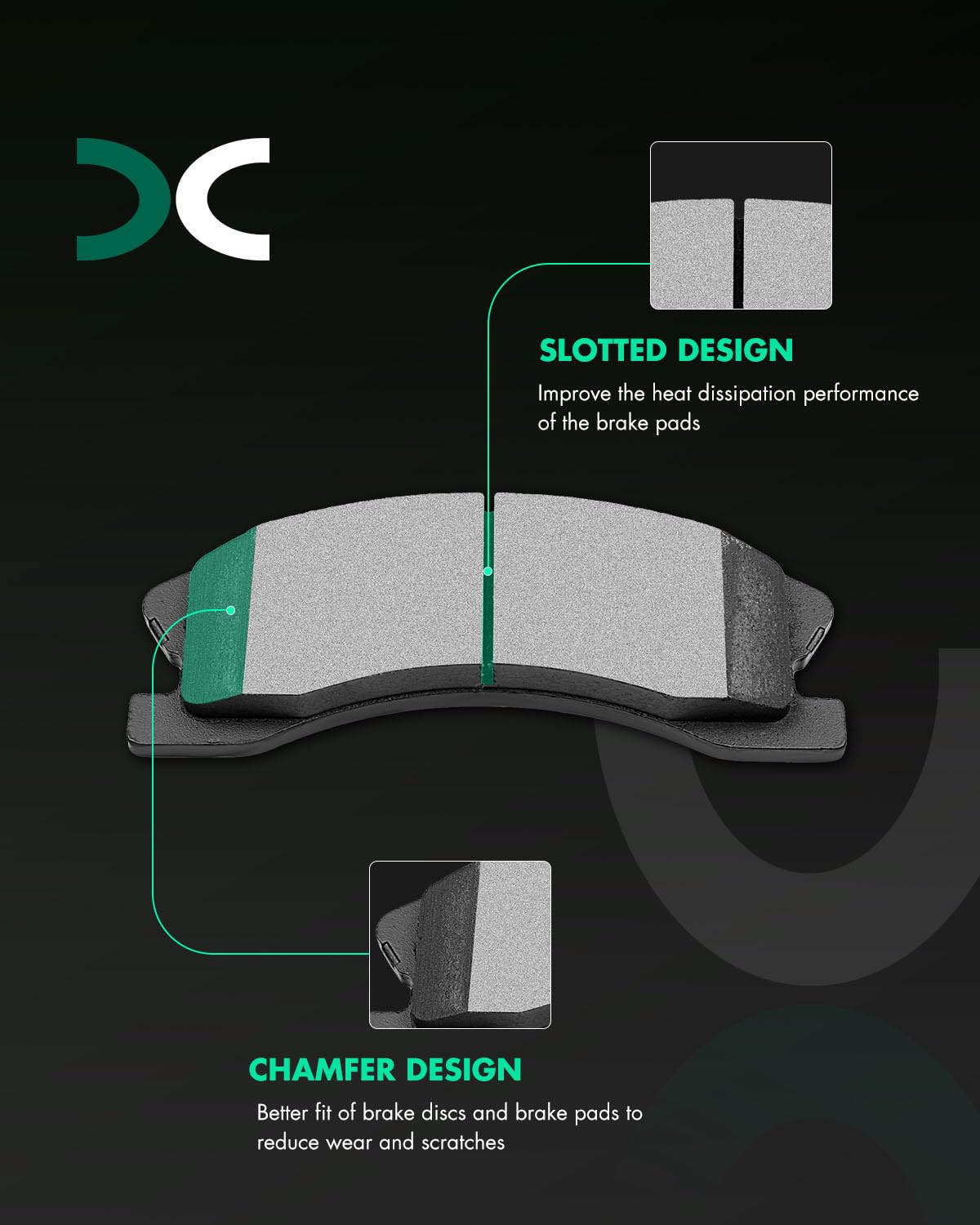 Scitoo D945 D791 Front Rear Ceramic Brake Pads Sets Fit For Jeep Grand Cherokee 1999-2004