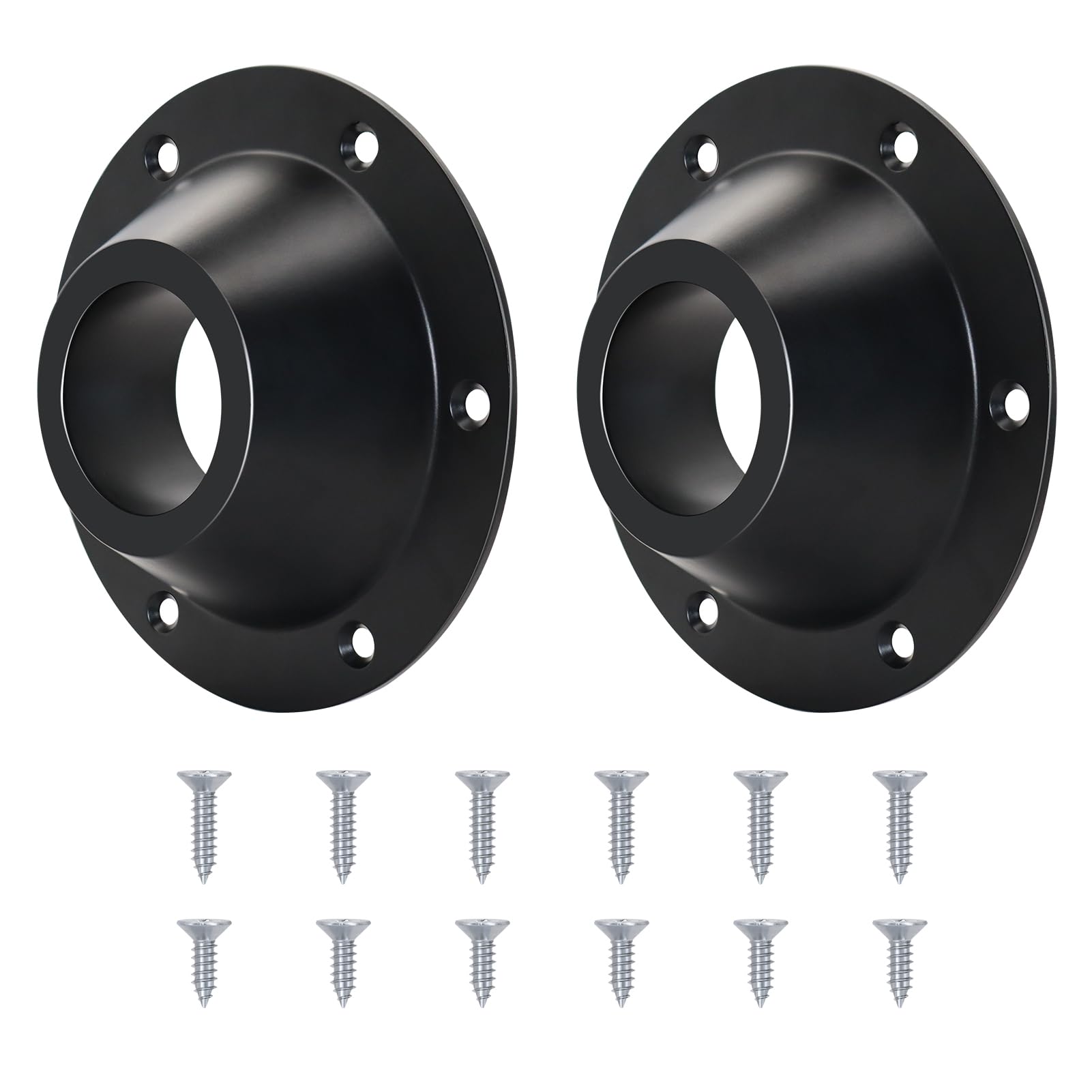 Jyincped 2 Pack Rv Table Base Mount,Camper Aluminum Standard Rv Pedestal Table Leg Base Flange,Floor Mounting Bracket Flush Plat
