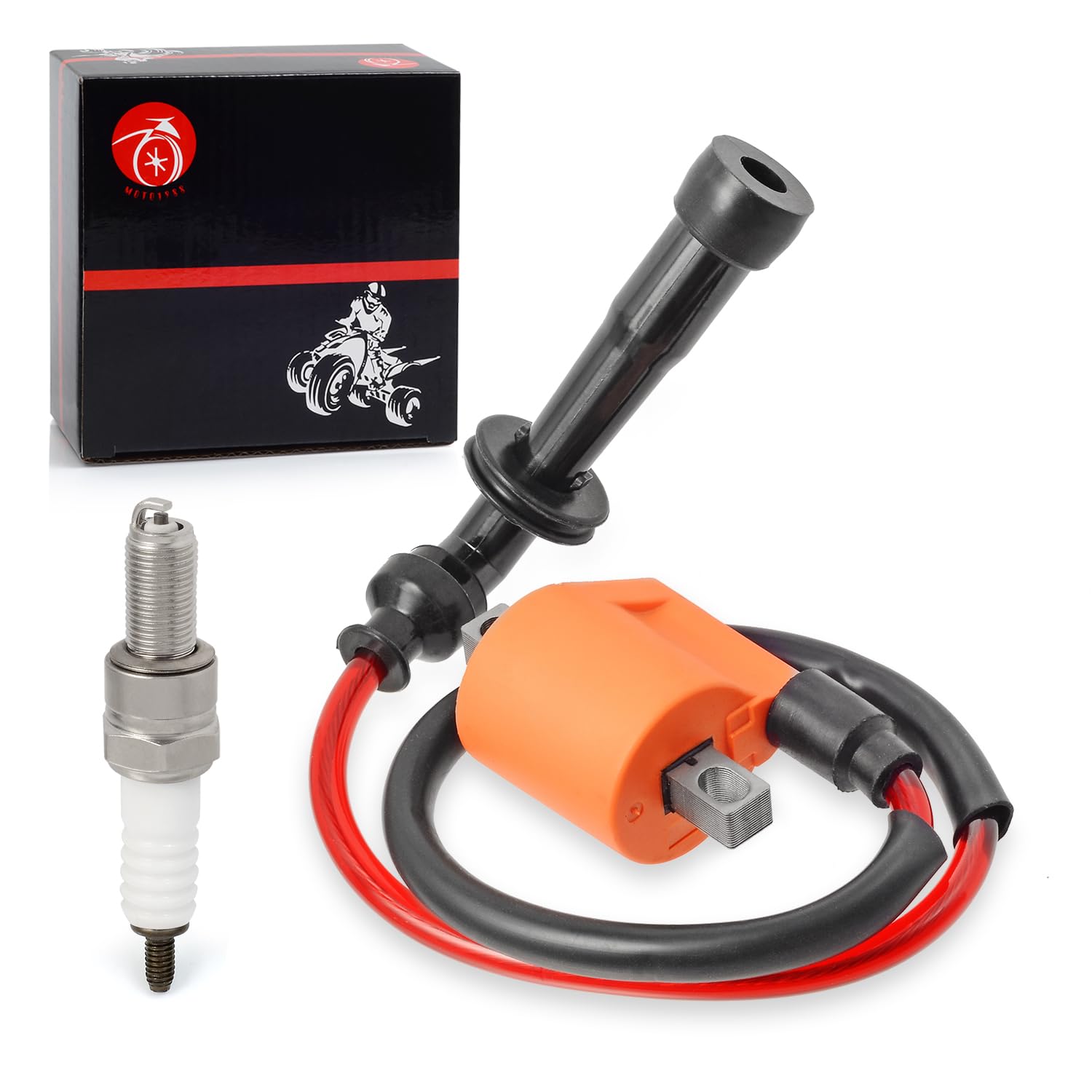 Ignition Coil Pack and spark plug + CAP COVER For Suzuki DRZ400 DRZ400E DRZ400S DRZ400SM 2000-2023