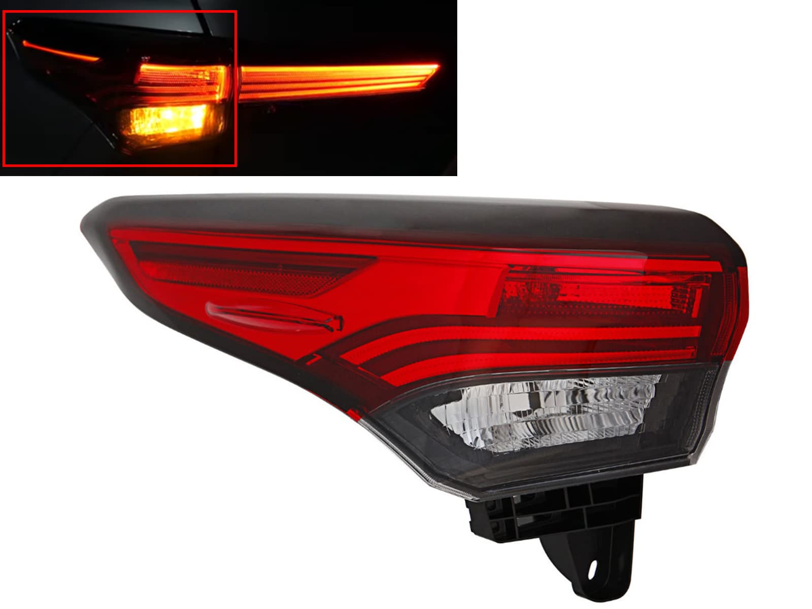 Auto Parts Avenue APA Replacement Outer LED Tail Light Rear Lamp for 2020 2021 Highlander Mount on Body Driver Left LH Side 8156