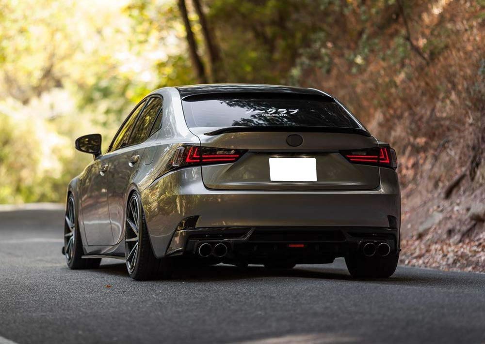 iJDMTOY Rear Bumper Reflector Lenses for 2014-2020 Lexus IS, Smoked Lens, OE-Spec Assembly