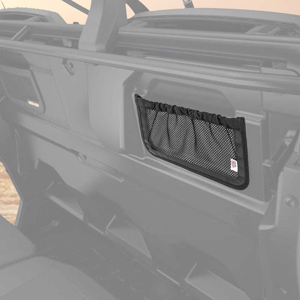 Kemimoto Utv Rear Backrest Storage Nets Compatible With Can Am Defender Max Replacement New Oem #715003019 Black (Sold In Pairs)