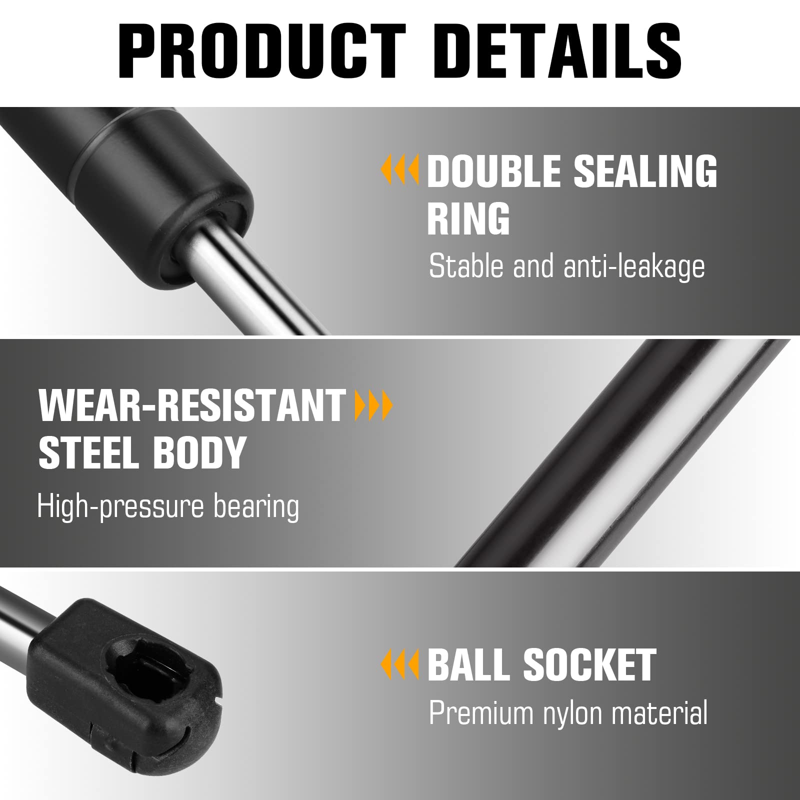 Front Hood Lift Support Strut for Toyota Avalon Camry 2012 2013 2014 2015 2016 Shocks 6757 2 Pcs