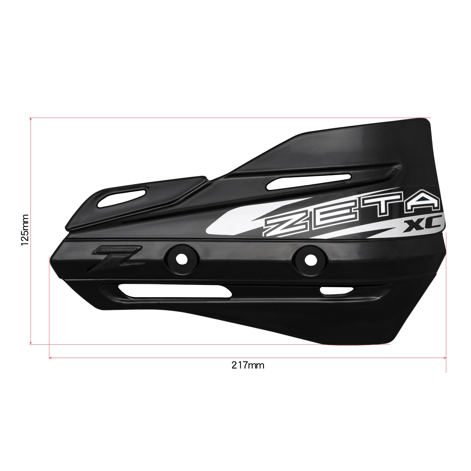 ZETA RACING Zeta XC Flasher Hand Shields Pair - Black/Orange, Ethylene Vinyl Acetate (EVA), Model ZE72-3406
