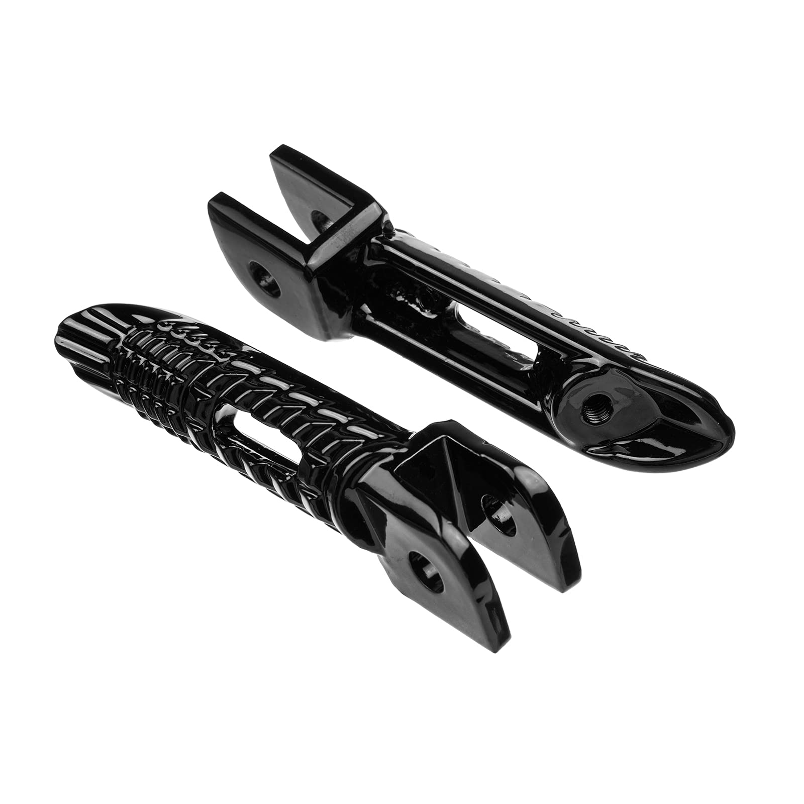 Vpzmt Front Rear Foot Pegs Footrests Pedal Fits For Suzuki Gsxr Gsx-R 600/Gsxr750/Gsxr1000 2005-2020 ((Front+Rear)-Black)