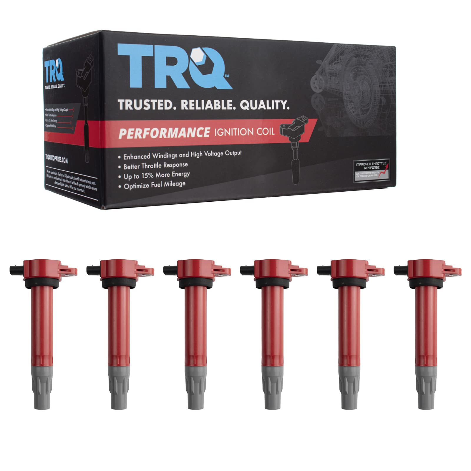TRQ Ignition Coil Set Compatible with 06-10 Chrysler 06-11 Dodge 09-10 Volkswagen