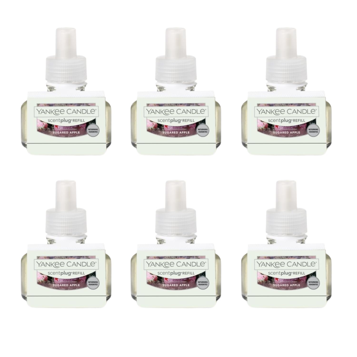 Yankee Candle Scent Plug Refill, Sugared Apple (Pack Of 6)