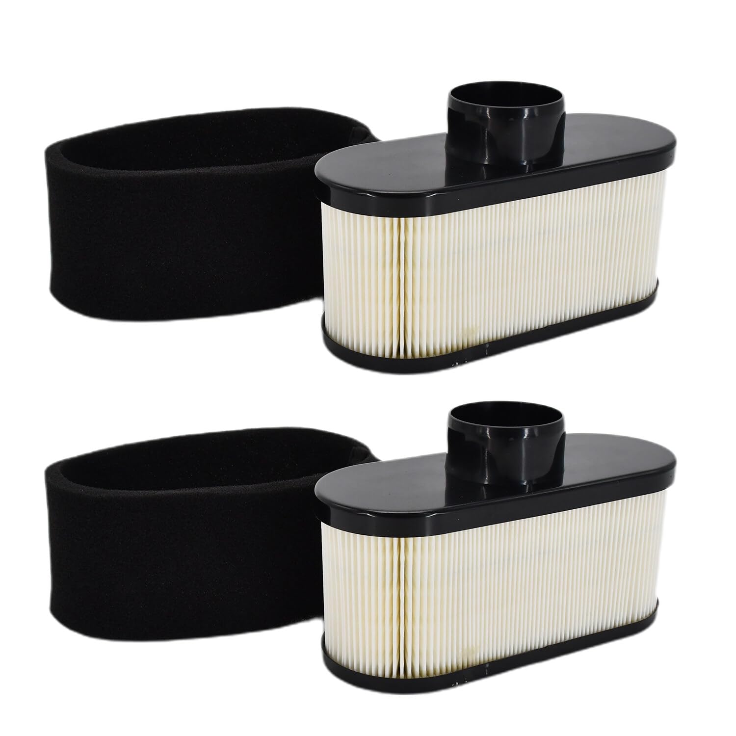 2 Pcs Air Filter & Pre Filter for Kawasaki 11013-0726 11013-0752 11013-7047 11013-7049 FR651V FR691V FR730V FS481V FS541V FS600V