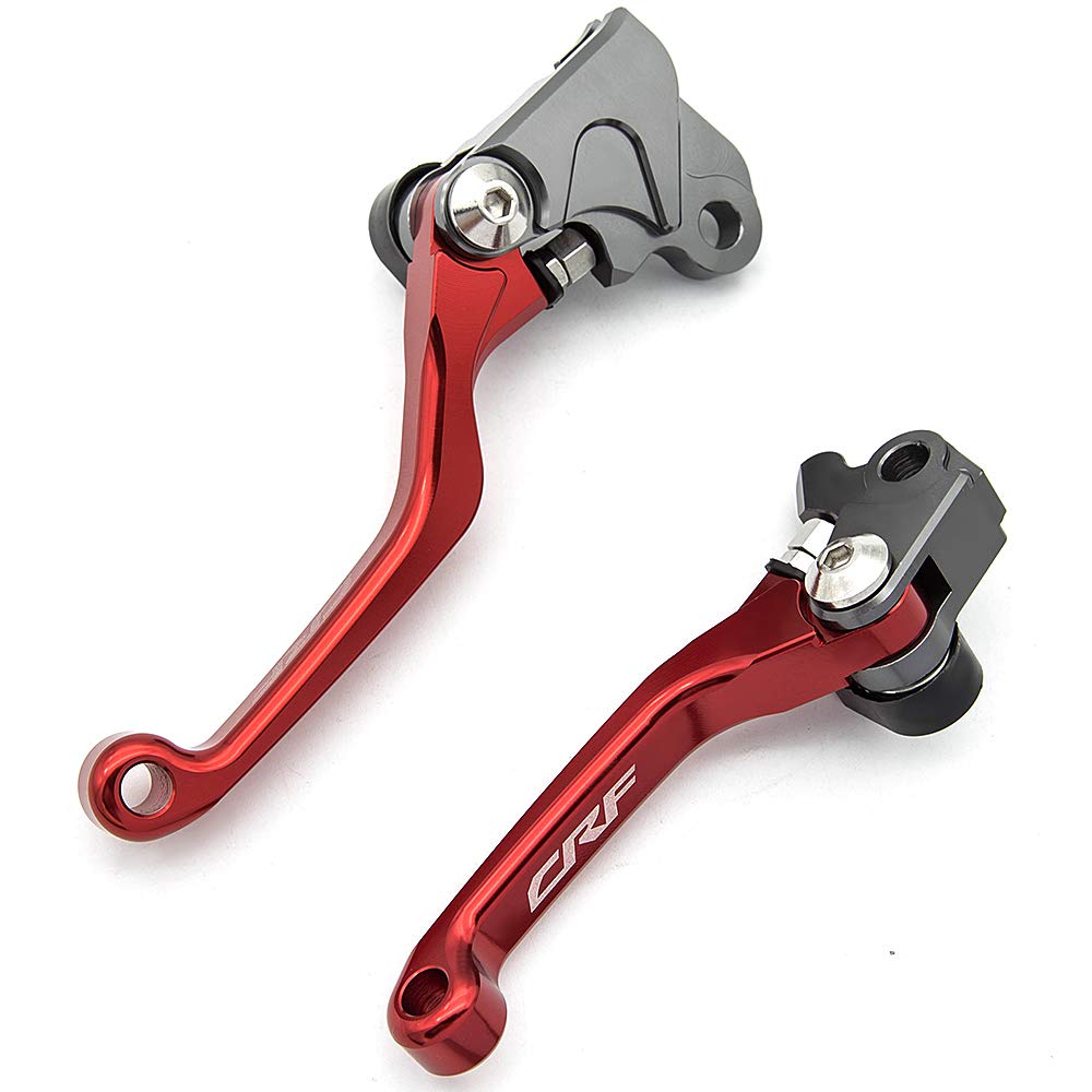 NICEDOLL Dirt Bike Clutch Brake Levers, Foldable CNC Aluminum, Red, for CRF125F 2020-2024