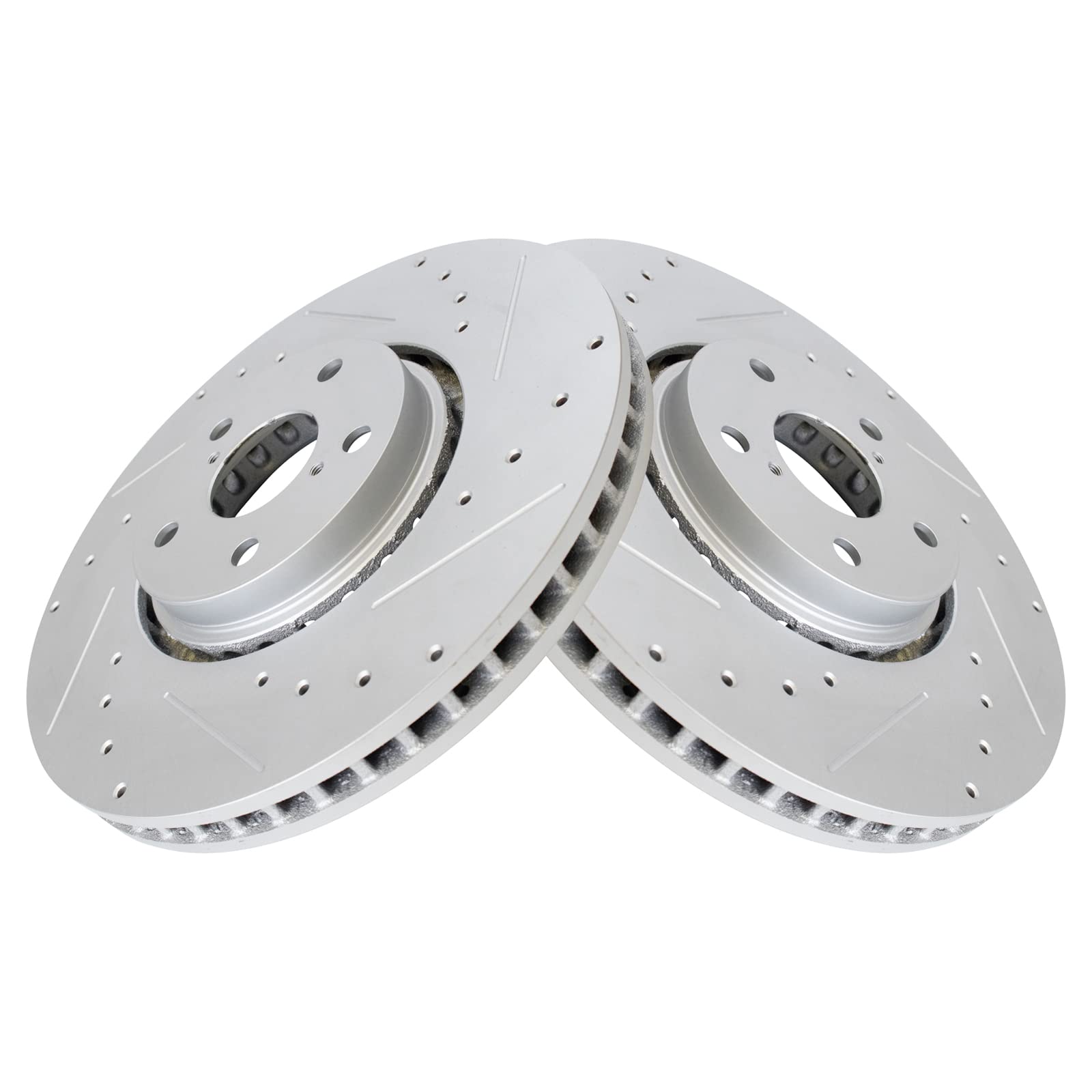 Trq Front Performance Brake Rotors Set Premium G-Coated Compatible With 2007-2011 Lexus Gs350