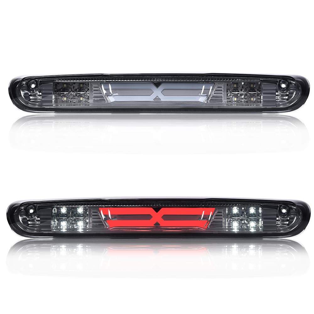 CROSSDESIGN 3rd Third Brake Lights Compatible with Chevy Silverado/GMC Sierra 2007-2014,High Mount Rear Stop Light Cargo Lamp, S