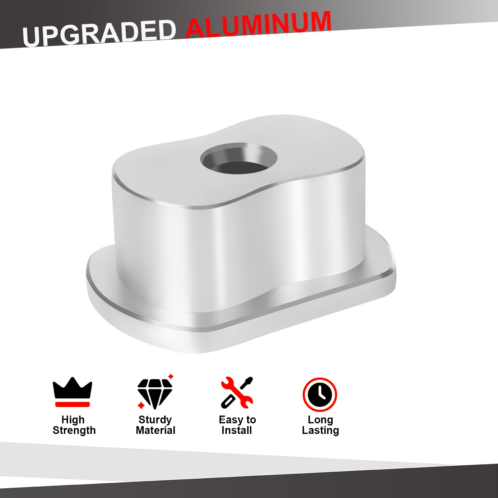 Casrram Aluminum Tailgate Hinge Bushing for Toyota Tundra 2007-2021, Left Driver Side, Model 66102-0C021