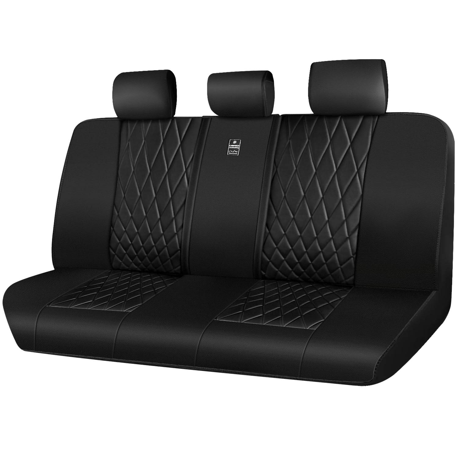 Car Pass Luxury Faux Leather Rear Bench Car Seat Covers, Waterproof Anti Slip Back Seat Covers, Deluxe Automotive Backseat Cover