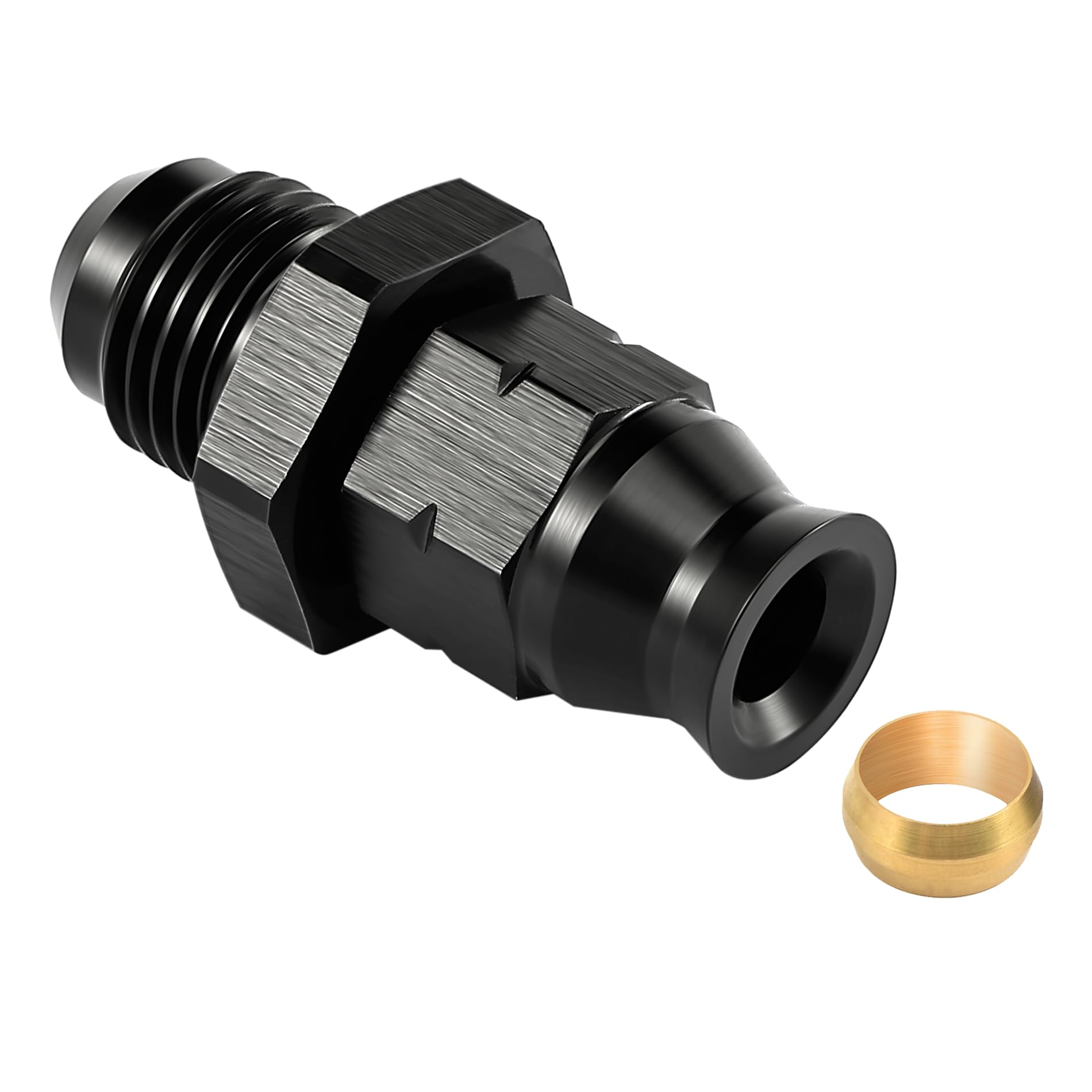 Evil Energy 6An Male To 1/4 Hardline Compression Fitting Adapter Aluminum Black