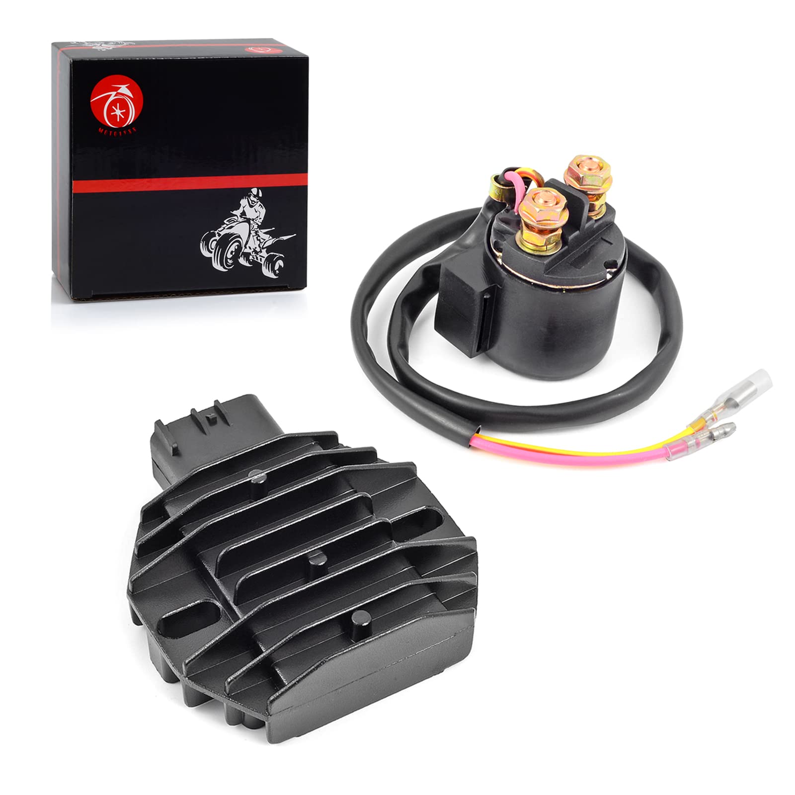 MOTO1988 Voltage Regulator Rectifier & Starter Relay for Honda Recon 250 TRX250 (1997-2004) TRX250EX/TRX250X (2001-2019