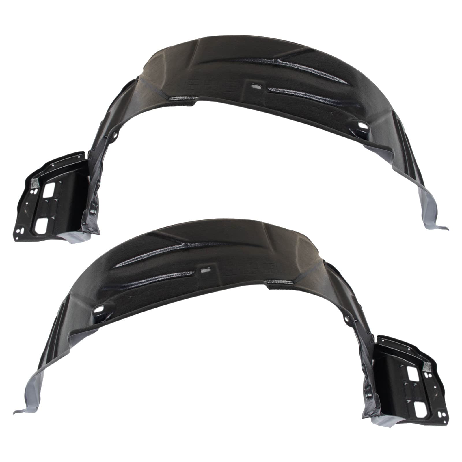 Trq Inner Fender Liner Set Compatible With 2010-2015 Smart Fortwo Sm1248101 Sm1249101