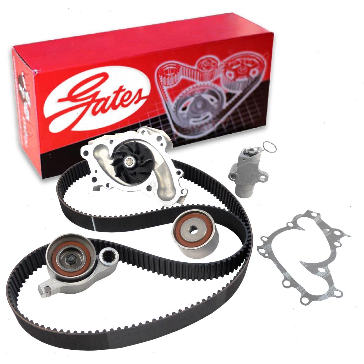 Gates PowerGrip Timing Belt Kit w Water Pump compatible with Toyota Highlander 3.0L 3.3L V6 2001-2010