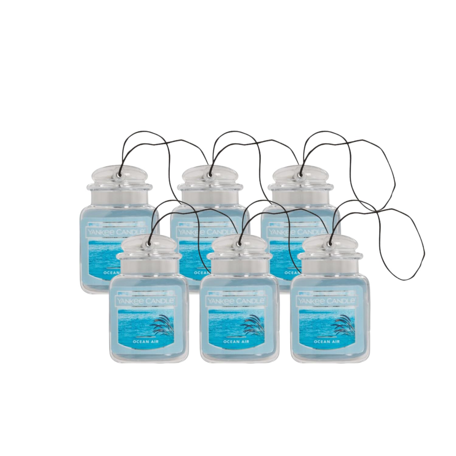 Yankee Candle Car Jar Ultimate, Ocean Air, 0.96 OZ (Pack of 6)