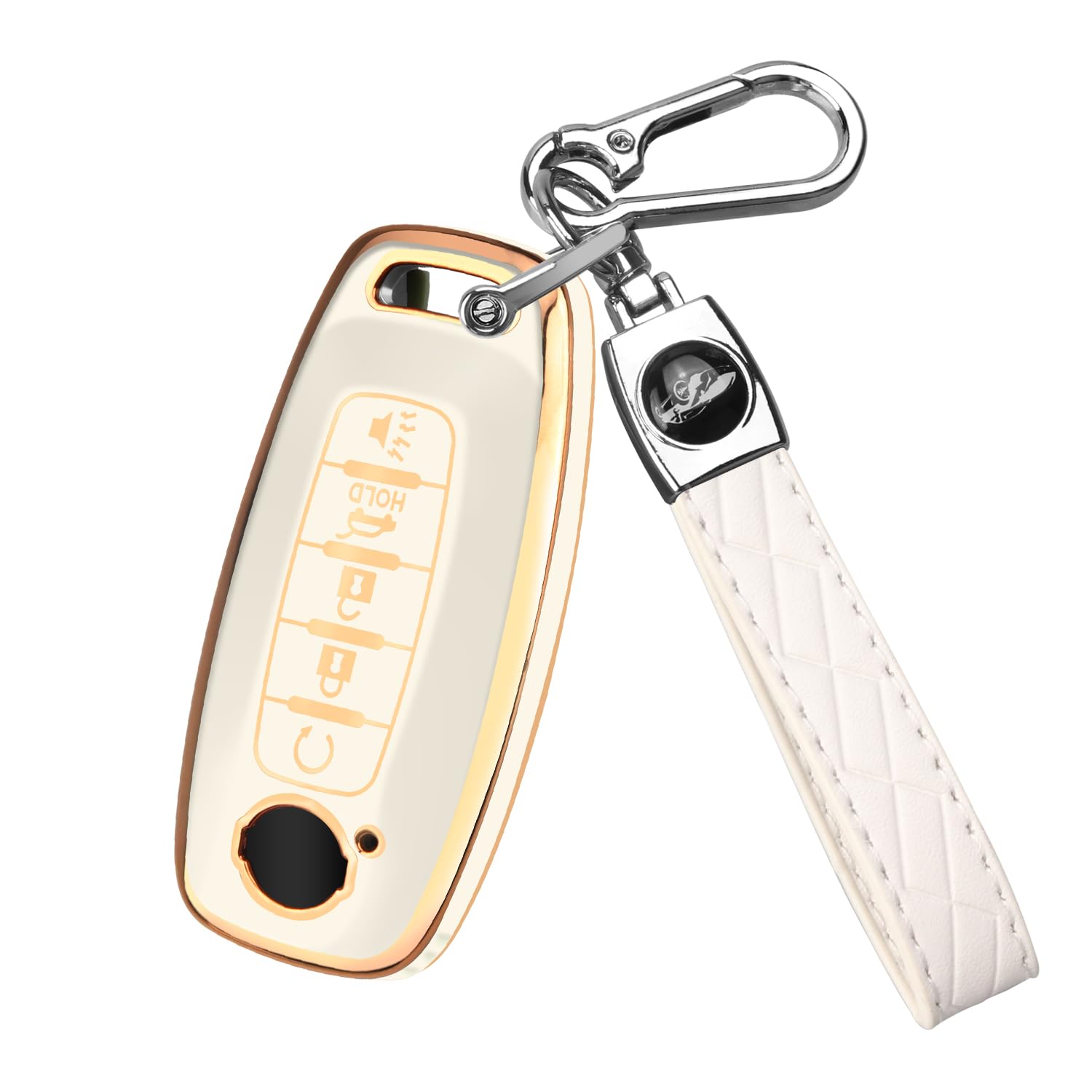 QBUC Key Fob Cover for Nissan,Car Key Fob Protector 5 Buttons Key Case Protection Compatible with 2023 2024 Pathfinder Rogue Met