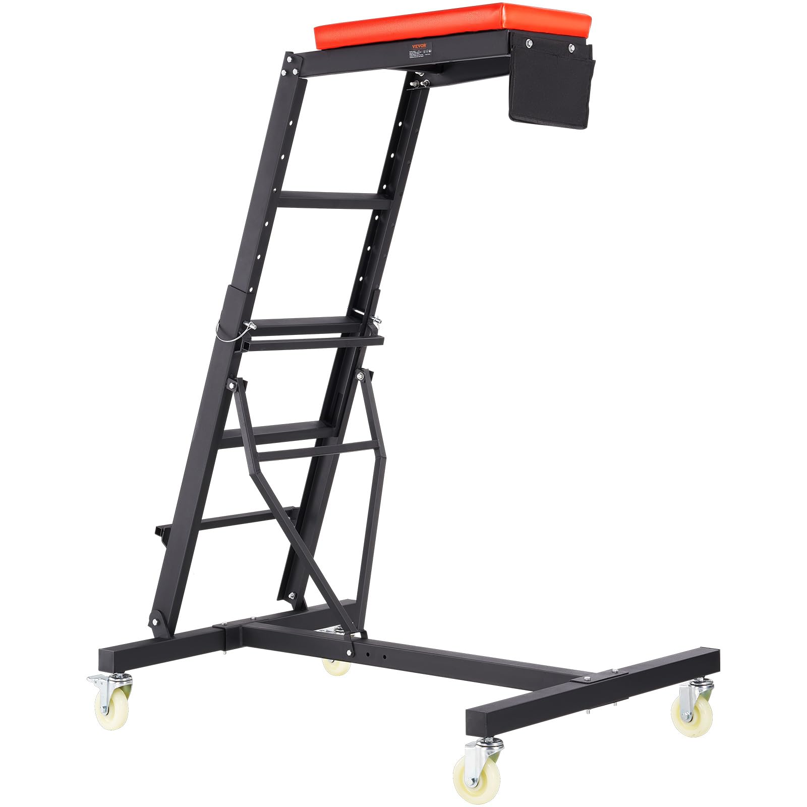VEVOR Top Automotive Creeper, with Adjustable Height 45.7 to 66.3, 400 LBS Capacity High Creeper, 4 Swivel Caster Wheels, He
