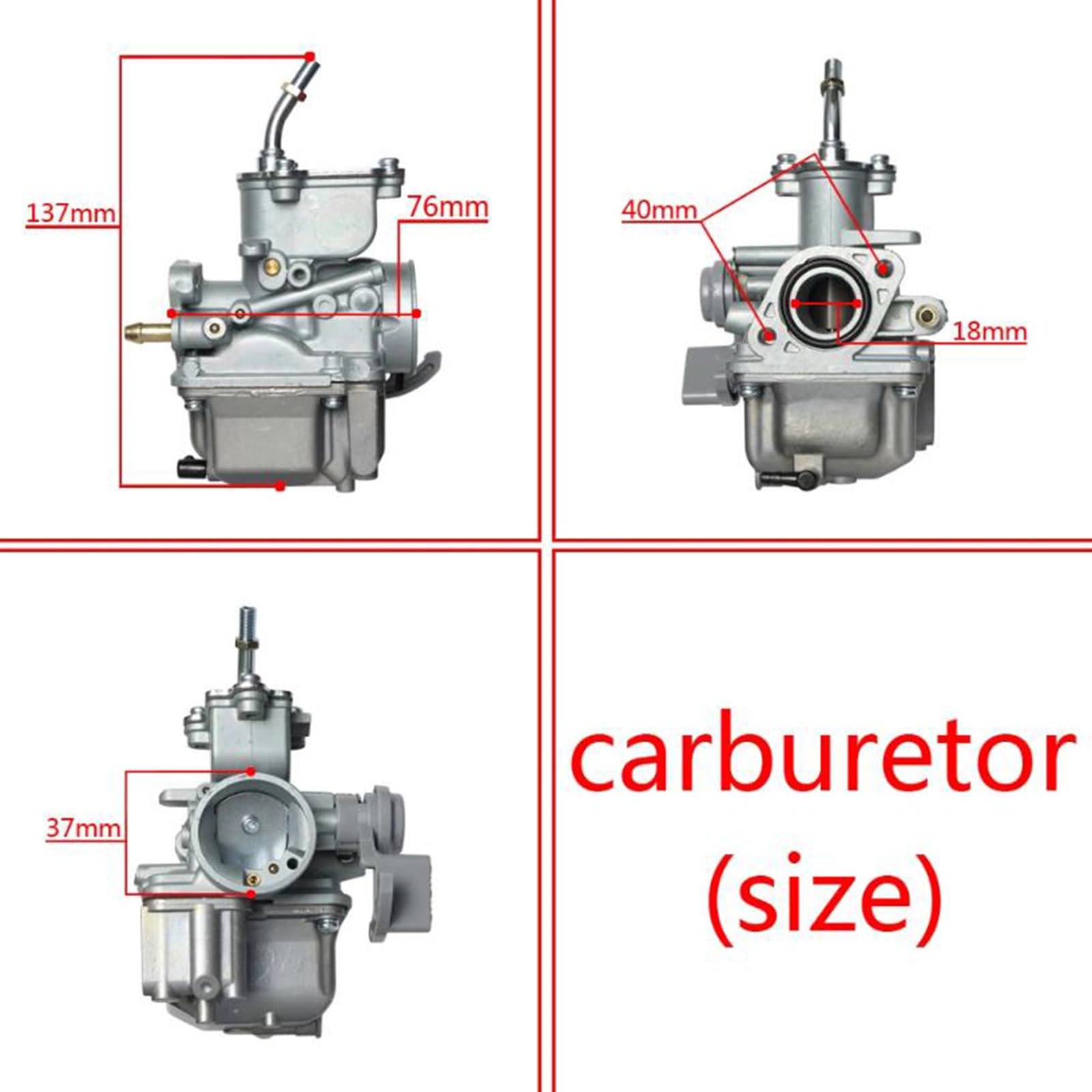 Joygowe YFM 80 Carburetor Compatible with Yamaha Moto 4 Badger Grizzly 80 Raptor 50 YFM80 YFM80R YFM80G YFM80W YFM50 YFM100 Cham
