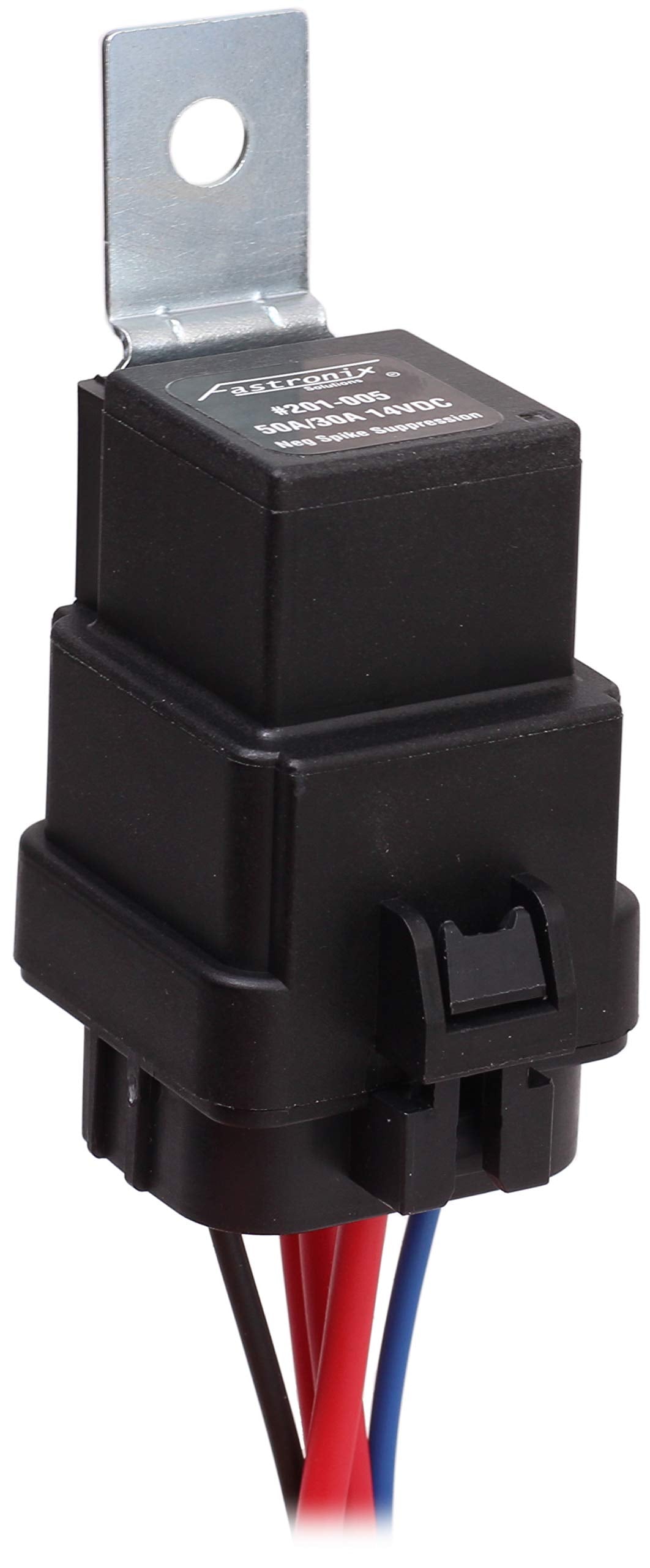 Fastronix 50/30 Amp Weatherproof Automotive Relay and Socket Kit - Wired Relay - Black - Model 900-005