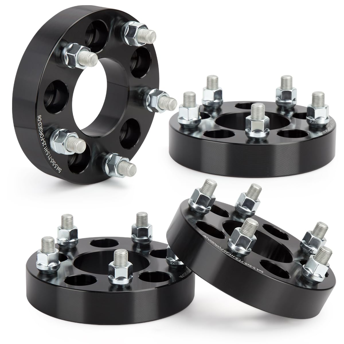 KSP 5x4.5 to 5x5 Wheel Adapters for JK JKU WK WJ XK Wheels on TJ YJ KK SJ XJ MJ KJ ZJ Vehicles, 1.25'' 5x114.3mm to 5x127mm Forg