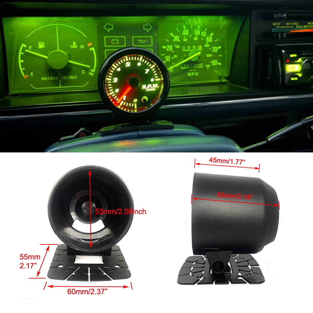 Sreuoil Universal 52Mm 2'' Single Gauge Pod Dash Swivel Mount Holder Fits For Automotive Replacement Housing Pods Meter Cup (Sma