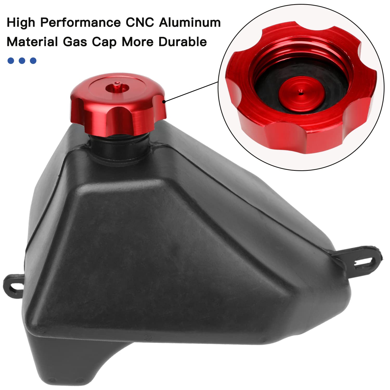 YOXUFA Upgraded Plastic Gas Fuel Tank Cap Petcock for 50cc 70cc 90cc 110cc 125cc ATV Coolster TaoTao Lincon Buyang Roketa Kazuma