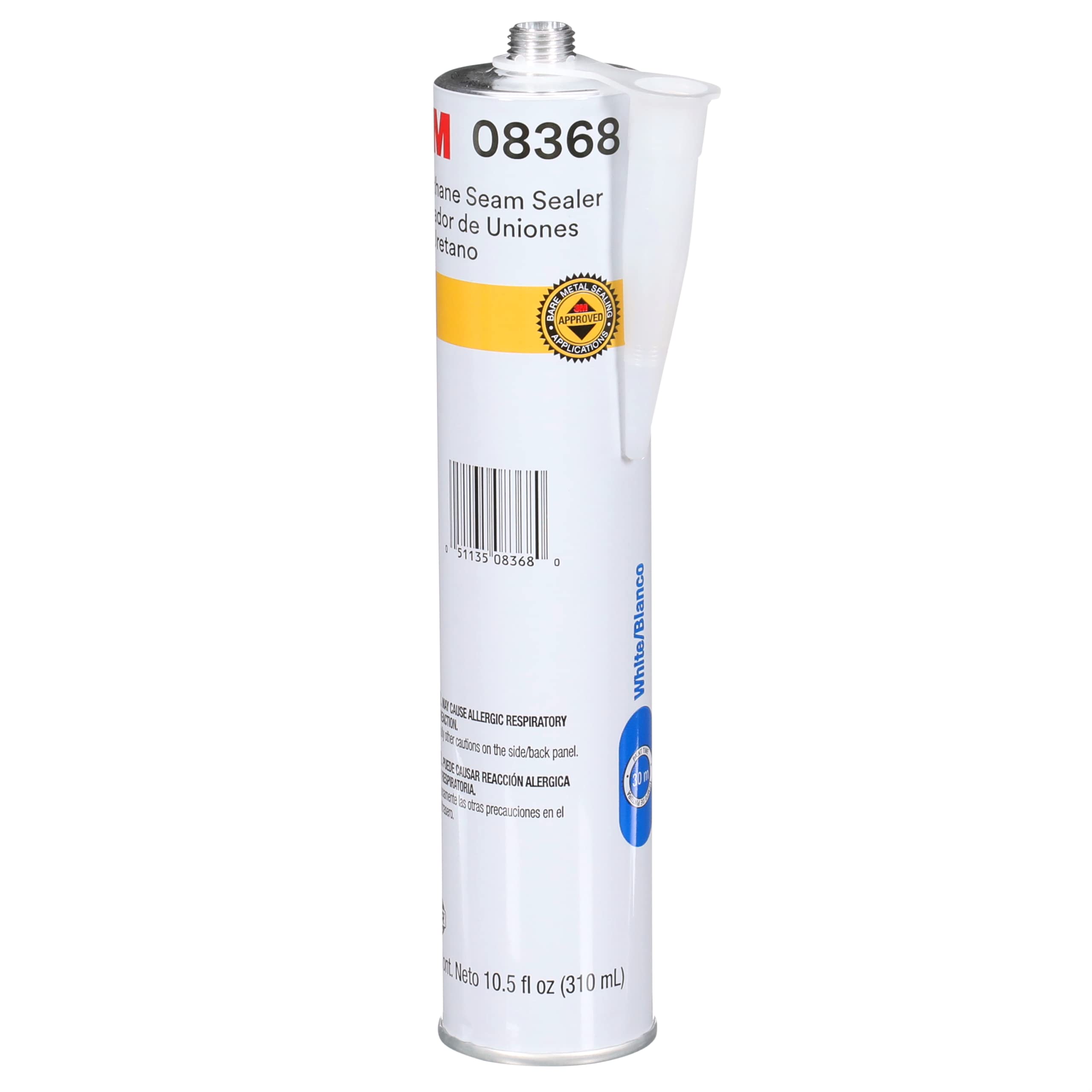 3M Urethane Seam Sealer, 08368, White Color, High Solids, Permanently Flexible, 310Ml/10.5 Fl Oz Cartridge