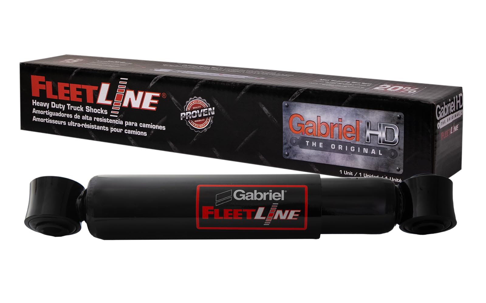 Gabriel 85959 Fleetline Heavy Duty Front/Rear Shock Absorbers For Blue Bird Fe Re Vision School Bus; Dynamax; Peterbilt Freightl