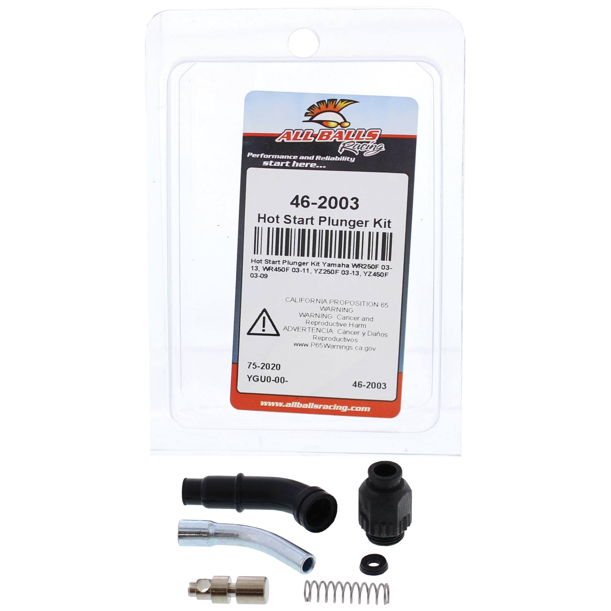 All Balls Hot Start Plunger Kit 46-2003 Compatible With/Replacement For Yamaha WR250F 2003-2014, YZ250F 2003-2013, YZ450F 2003-2