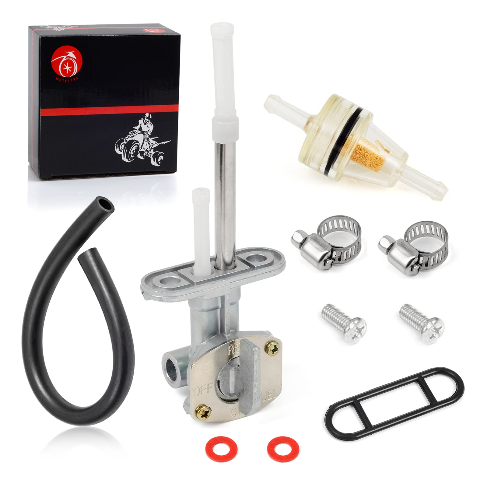 Fuel Valve Petcock 8mm Compatible with YAMAHA Raptor 660 660R YFM660 YFM660R 2001 2002 2003 2004 2005 5LP-24500-01-00