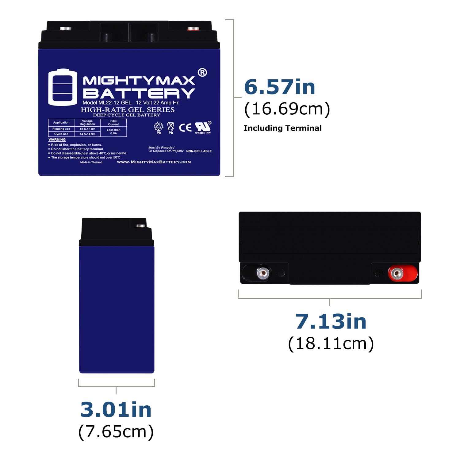 Mighty Max Battery 12V 22Ah Gel Replacement Battery For Truck Pac Es1240 For Es8000 Jump Start - 2 Pack