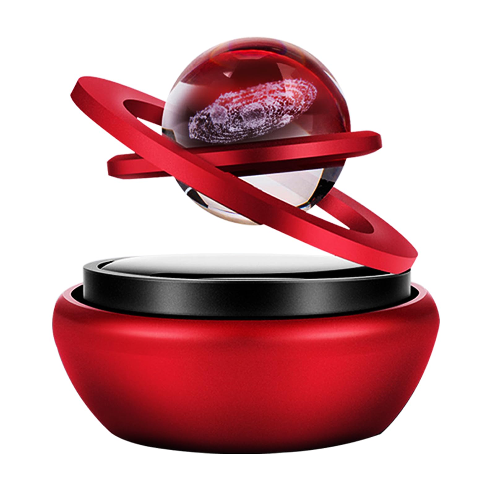 GAOLAOSY Solar Energy Car Dashboard Spinner, Rotatable Decoration Diffuser with Crystal Ball, Automatic Rotate Automotive Interi