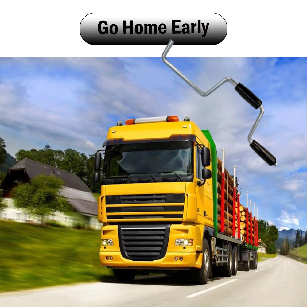 Quality Life Winch Strap Winder for Flatbed Trailer, Winding Straps Roll-up Hand Roller, Tie-Downs Winch Straps for Truck Traile