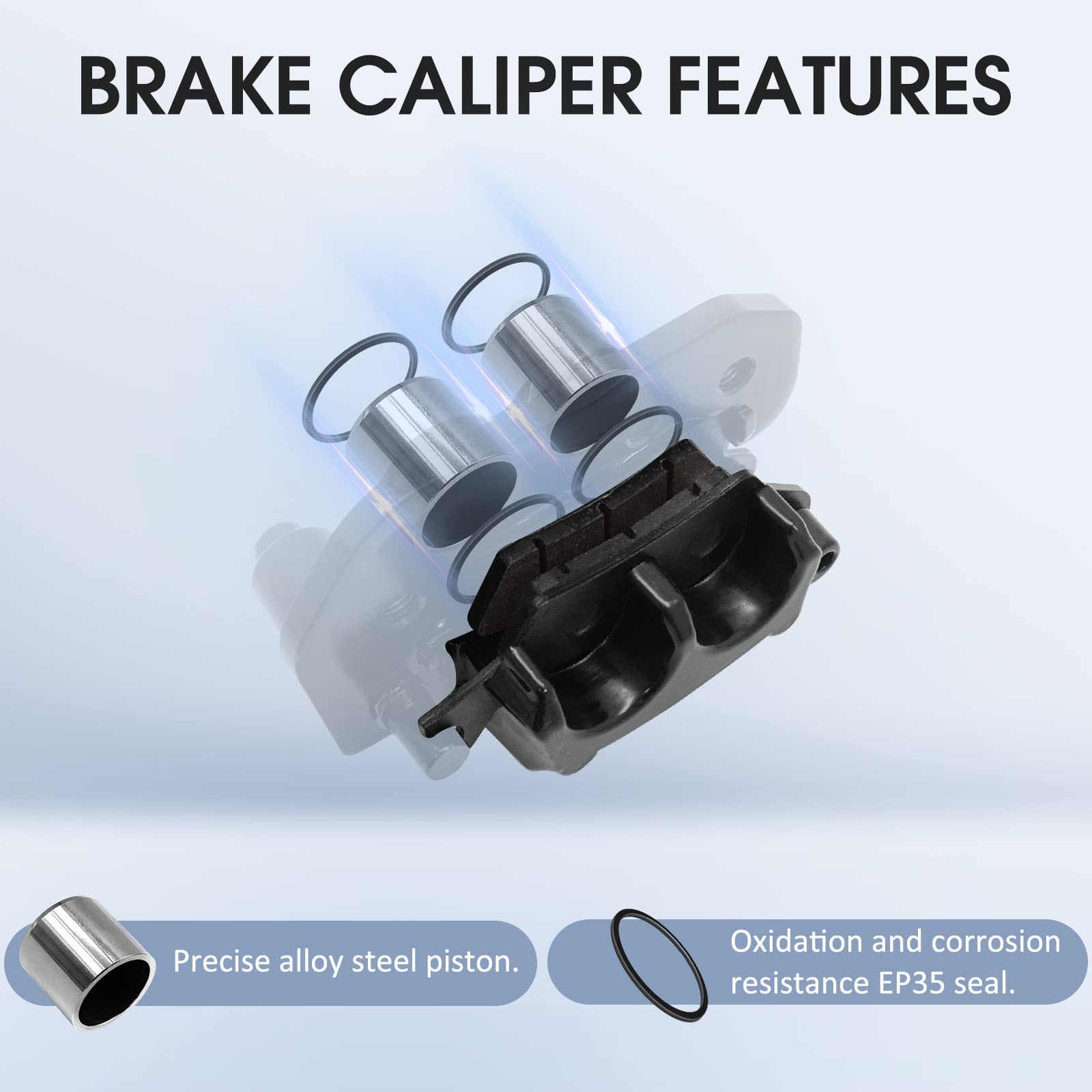 M MATI Rear Right & Front Brake Caliper Set for Can-Am Outlander 450 500 570 650 800 850 1000 Renegade 500 570 650 800 850 1000