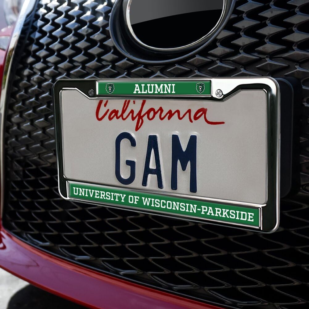 GRAPHICS & MORE Alumni License Plate Frame - Metal, Full Size, Wisconsin–Parkside Rangers