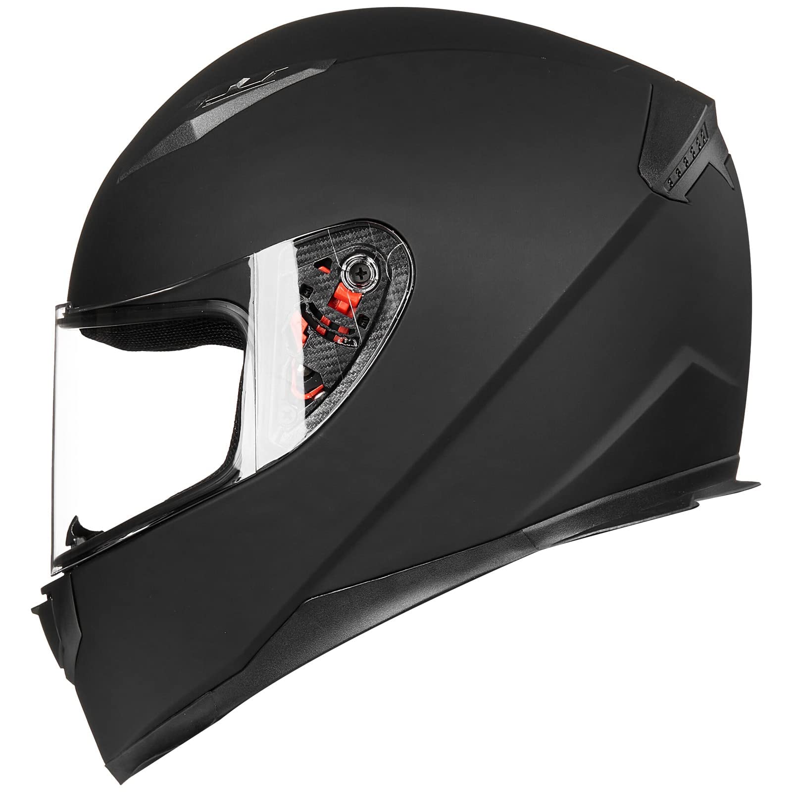 Ilm Full Face Motorcycle Street Bike Helmet With Removable Winter Neck Scarf + 2 Visors Dot Model-Jk313 (Xl, Matte Black)