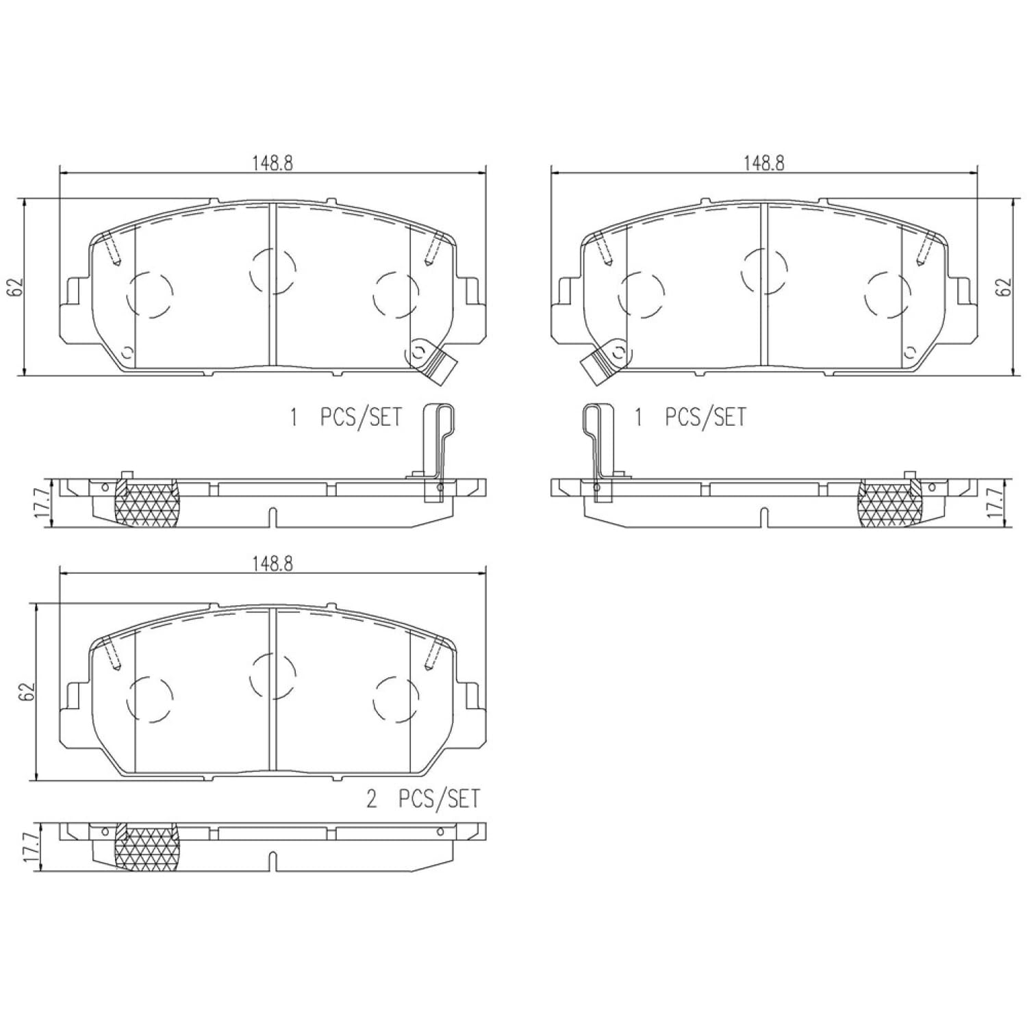 Brembo P28084N Premium Ceramic Front Disc Brake Pad Set Acura Oe# 45022Tx4A00
