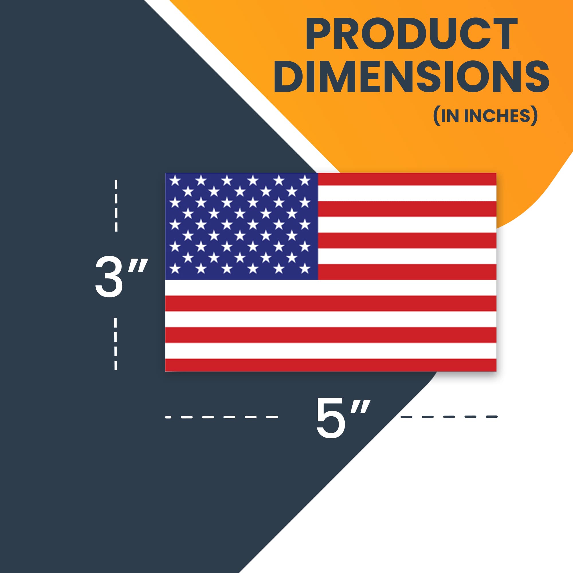 Magnet Me Up American Flag Magnet Decal, 3X5 Inches, 4 Pack, Red, White, And Blue, Heavy Duty Automotive Magnet For Car, Truck,